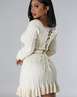 Attract Me Knitted Skirt Set - Palazzo Couture Online