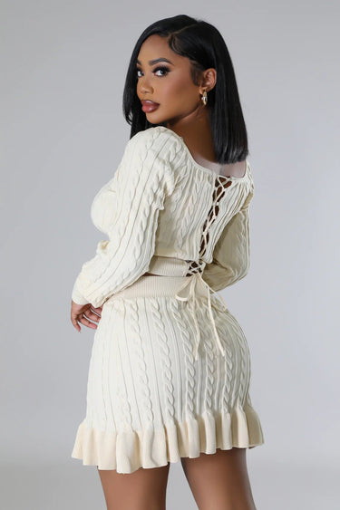 Attract Me Knitted Skirt Set - Palazzo Couture Online