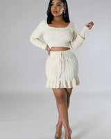 Attract Me Knitted Skirt Set - Palazzo Couture Online