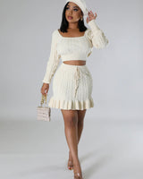 Attract Me Knitted Skirt Set - Palazzo Couture Online