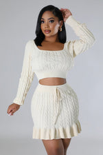 Attract Me Knitted Skirt Set - Palazzo Couture Online