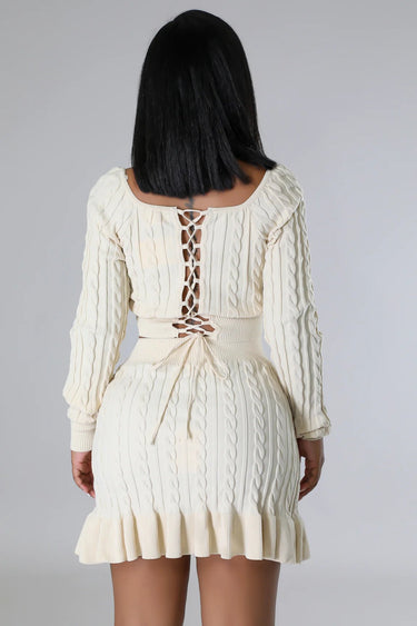 Attract Me Knitted Skirt Set - Palazzo Couture Online