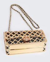 Metal Lattice Clutch with Pouch | Palazzo Couture