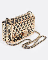 Metal Lattice Clutch with Pouch | Palazzo Couture