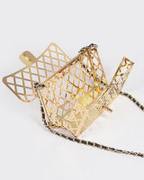 Metal Lattice Clutch with Pouch | Palazzo Couture