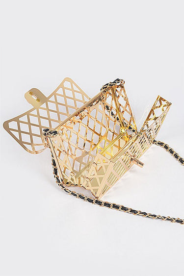 Metal Lattice Clutch with Pouch | Palazzo Couture