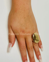 Gold statement ring – polished gold finish and bold silhouette