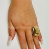 Gold statement ring – polished gold finish and bold silhouette