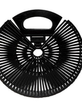 Bamboo Ark Hand Round Clutch (Black) - Palazzo Couture Online