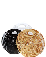 Bamboo Ark Hand Round Clutch (Black) - Palazzo Couture Online