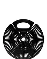 Bamboo Ark Hand Round Clutch (Black) - Palazzo Couture Online