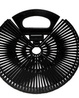 Bamboo Ark Hand Round Clutch (Black) - women's evening clutch