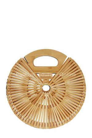 Bamboo Ark Hand Round Clutch Natural / One Size Bag