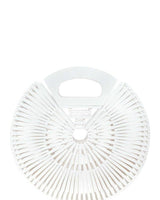Bamboo Ark Hand Round Clutch (White) - Palazzo Couture Online