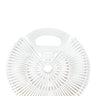 Bamboo Ark Hand Round Clutch (White) - Palazzo Couture Online