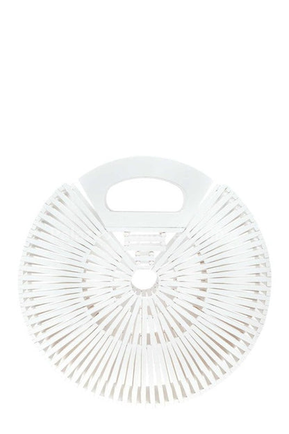 Bamboo Ark Hand Round Clutch White / One Size Bag