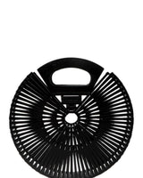 Bamboo Ark Hand Round Clutch (Black) for women - bag by Palazzo Couture