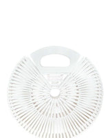 Bamboo Ark Hand Round Clutch (White) for women - bag by Palazzo Couture