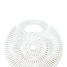 Bamboo Ark Hand Round Clutch (White) for women - bag by Palazzo Couture