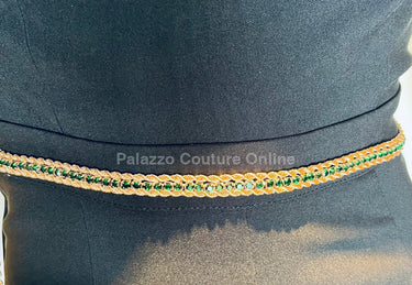 Bary Twisted Chain Belt (Green) - Palazzo Couture Online