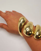 Bauhaus Cuff Bangle (Gold) - Palazzo Couture Online