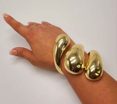 Bauhaus Cuff Bangle (Gold) - Palazzo Couture Online