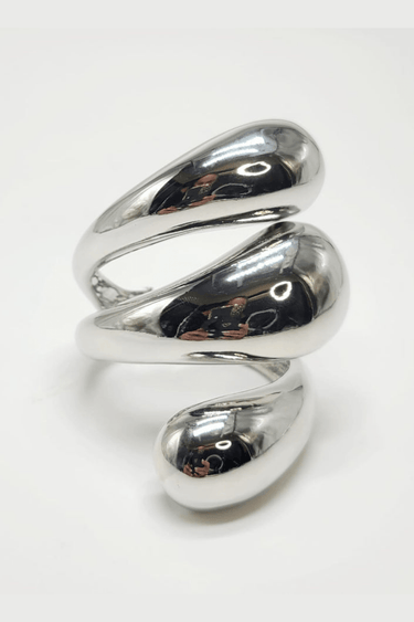 Bauhaus Cuff Bangle (Silver) - Palazzo Couture Online