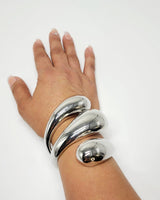 Bauhaus Cuff Bangle (Silver) - Palazzo Couture Online