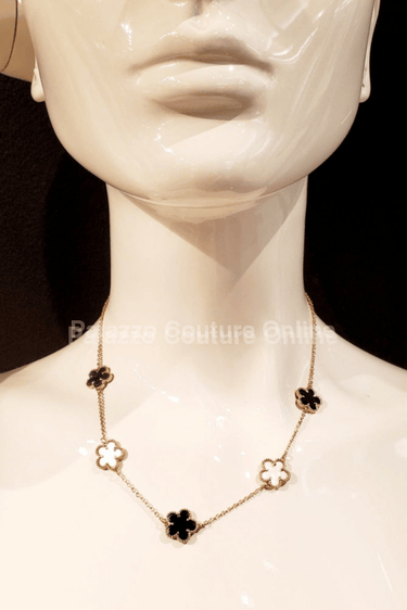Be Honest Necklace (Black & and white ) - Palazzo Couture Online