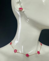 Fuchsia enamel clover necklace – Palazzo Couture Online jewelry essential