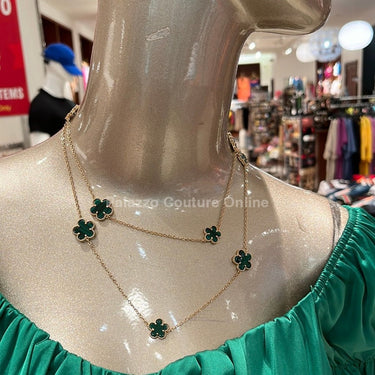 Be Loyal Long Necklace 36” (Green) - Palazzo Couture Online