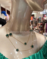 Be Loyal Long Necklace 36” (Green) - Palazzo Couture Online