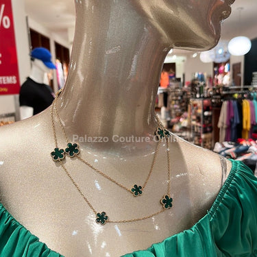 Be Loyal Long Necklace 36” (Green) - Palazzo Couture Online