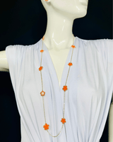Be Loyal Long Necklace 36” (Orange) - Palazzo Couture Online