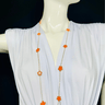 Be Loyal Long Necklace 36” (Orange) - Palazzo Couture Online