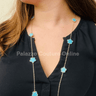 Be Loyal Long Necklace 36” (Turquoise) - Palazzo Couture Online