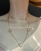 Be Loyal Long Necklace 36” (White) - Palazzo Couture Online