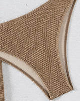 Beach Summer 3 - Piece Bikini Set - Mocha - Palazzo Couture Online