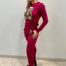 Bearlicious Pant Set (Magenta) front view showing complete two piece pant set