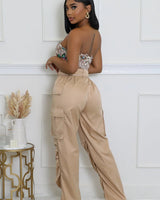 Beige Wide Leg Pants – Home On The Range High‑Waisted Style - view 3