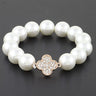 Bejeweled Clover Pearl Bracelet - Palazzo Couture Online