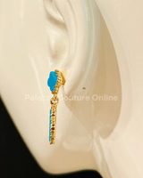 Believe me Earrings (Turquoise) - Palazzo Couture Online