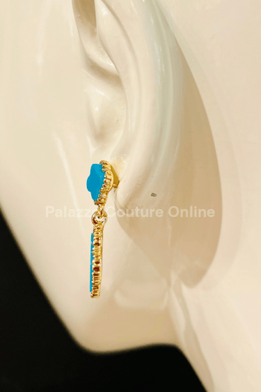 Believe me Earrings (Turquoise) - Palazzo Couture Online