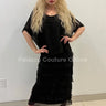 Bellissima Donna Italian Maxi Dress (Black) front view showing full-length maxi silhouette