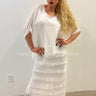 Bellissima Donna Italian Maxi Dress (White) front view showing full-length maxi silhouette
