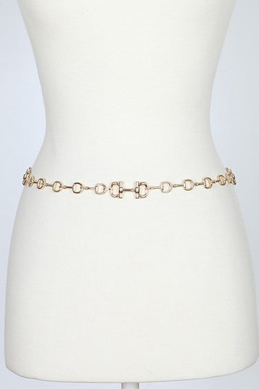 Horsebit Link Chain Waist Belt – Equestrian Metal Link Belt