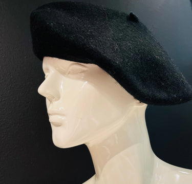 New York Black Beret – Classic Wool Blend Hat - view 2