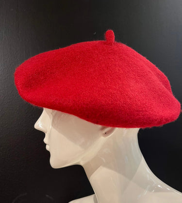 New York Burgundy Beret – Classic Wool Blend Hat - view 3