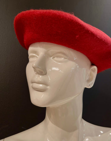 New York Burgundy Beret – Classic Wool Blend Hat - view 4