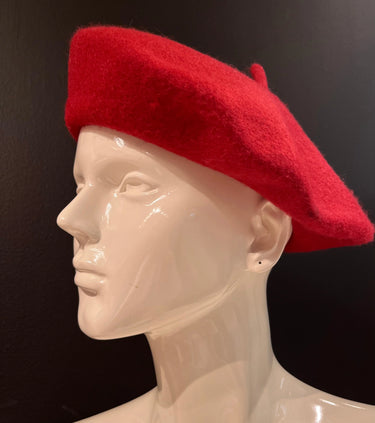 New York Burgundy Beret – Classic Wool Blend Hat - view 5